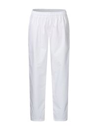 Weiße günstige Schlupfhose für Labor und Forschung mit elastischem Bund